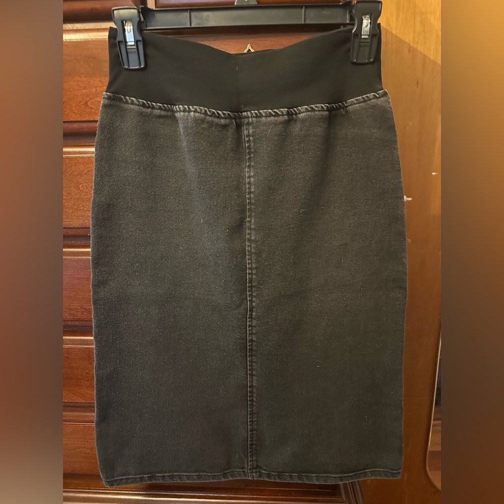 Kosher Casual black denim skirt